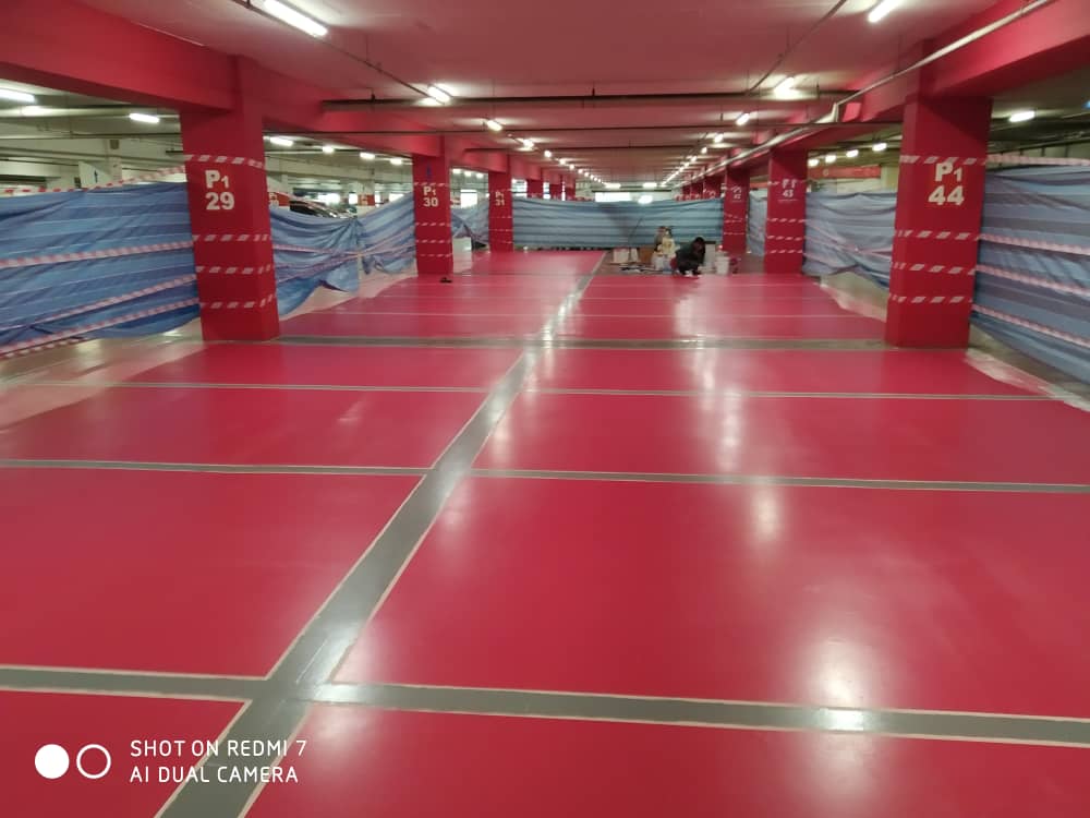 Lantai Epoksi — Epoxy flooring Tesco Kepong (gambar 3)